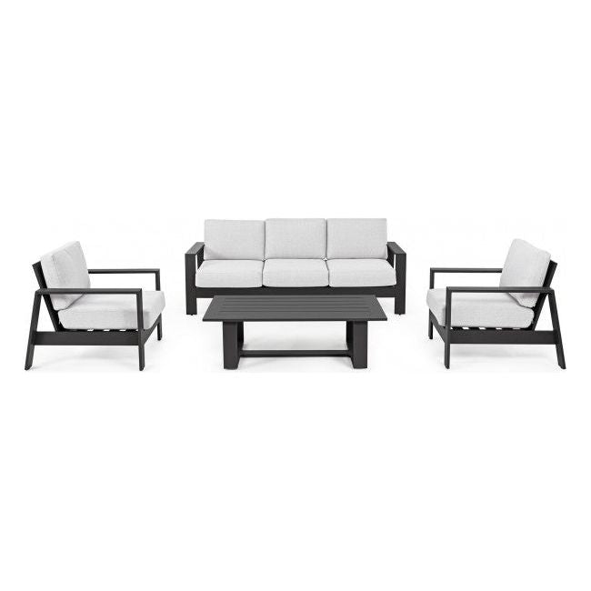 Outdoor Lounge 4er Set Baltic mit Kissen Anthrazit YK13 - ZEN ZONE