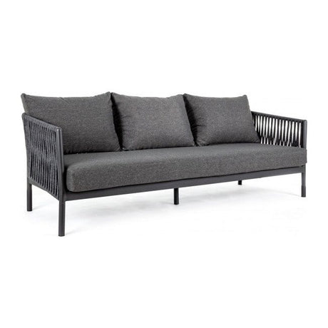 Outdoor Sofa 3er Platz mit Kissen Florencia Anthrazit WG21 - ZEN ZONE