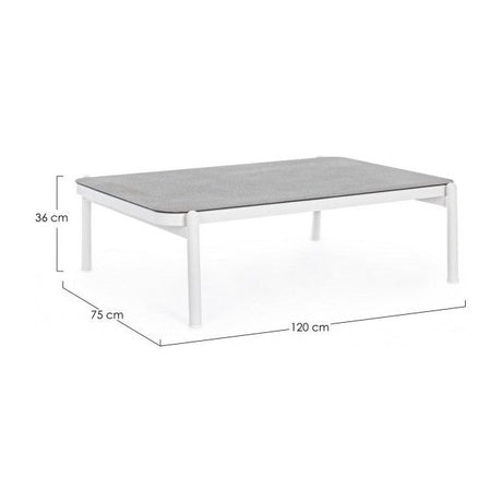 Outdoor Couchtisch Florencia 120x75 Weiß WG20 - ZEN ZONE