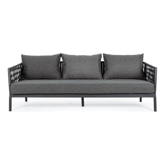 Outdoor Sofa 3er Platz mit Kissen Florencia Anthrazit WG21 - ZEN ZONE