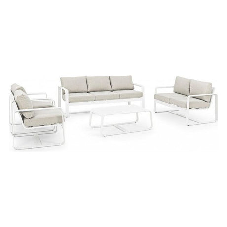 Outdoor Sofa 3 Plätze mit Kissen Merrigan Weiß YK11 - ZEN ZONE