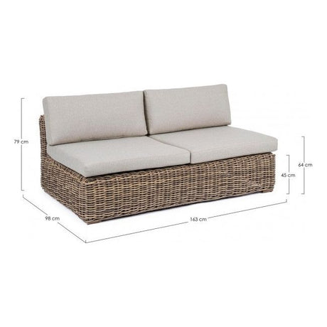 Outdoor Coraline 2 Plätze Sofa mit Kissen - ZEN ZONE