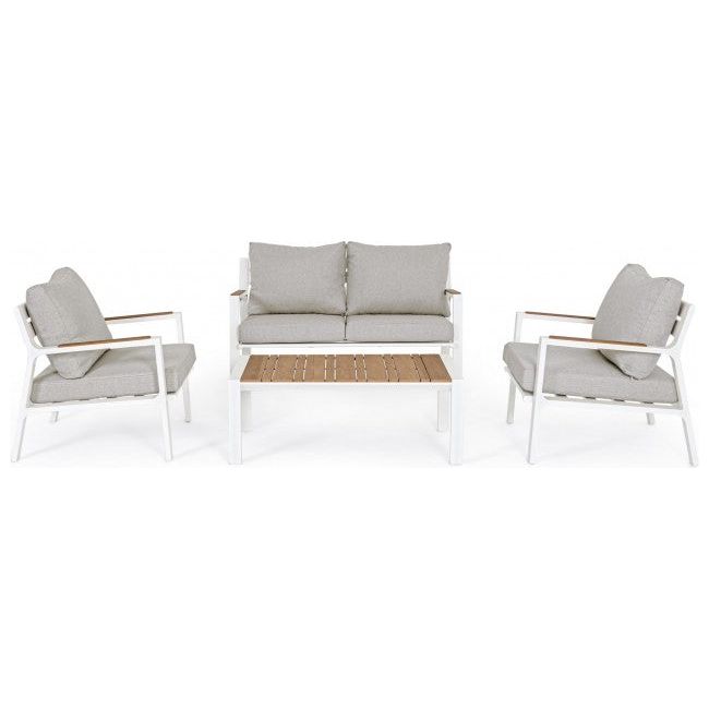 Outdoor Ernst Lounge-Set 4 mit Kissen Weiß SJ60 - ZEN ZONE