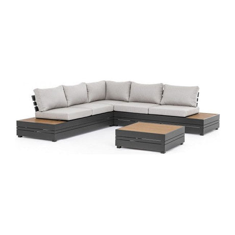 Outdoor Lounge mit Kissen Osten Anthrazit SJ61 - ZEN ZONE