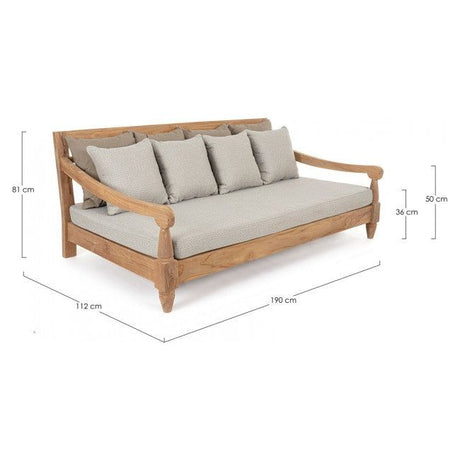 Outdoor Daybed mit Kissen Bali Natural - FSC - ZEN ZONE