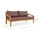 Outdoor Sofa 2-3 Plätze mit Kissen Karuba Wine - FSC - ZEN ZONE