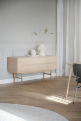 MORESBY Sideboard Weiß pigmentiert 160x40x75cm - ZEN ZONE Furniture