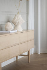 MORESBY Sideboard Weiß pigmentiert 160x40x75cm - ZEN ZONE Furniture