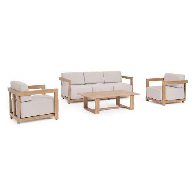 Outdoor 4er Set Lounge Theseus Natur - ZEN ZONE