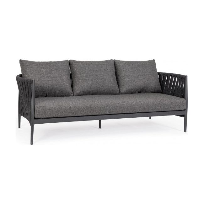 Outdoor Sofa 3er Platz mit Kissen Jacinta Anthrazit WG21 - ZEN ZONE