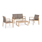 Outdoor Lounge 4er Set Kallen Natural - ZEN ZONE