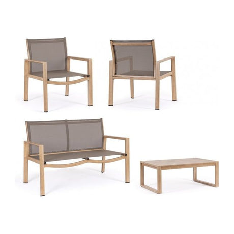 Outdoor Lounge 4er Set Kallen Natural - ZEN ZONE