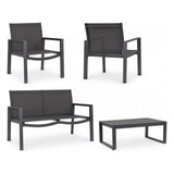 Outdoor Lounge 4er Set Kallen Anthrazit YK13 - ZEN ZONE