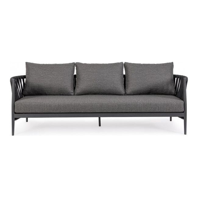 Outdoor Sofa 3er Platz mit Kissen Jacinta Anthrazit WG21 - ZEN ZONE