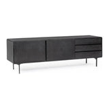 TV Sideboard mit 2 Türen und 3 Schubladen Widald Schwarz - ZEN ZONE