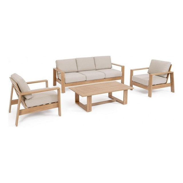 Outdoor 4er Set Lounge mit Kissen Baltic Natürlich - ZEN ZONE