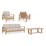 Outdoor 4er Set Lounge mit Kissen Baltic Natürlich - ZEN ZONE