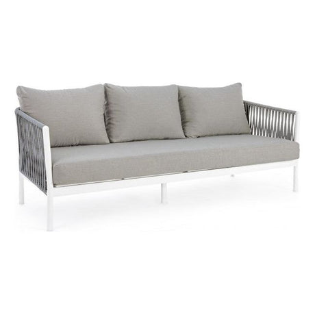 Outdoor Sofa 3er Platz mit Kissen Florencia Weiß WG20 - ZEN ZONE