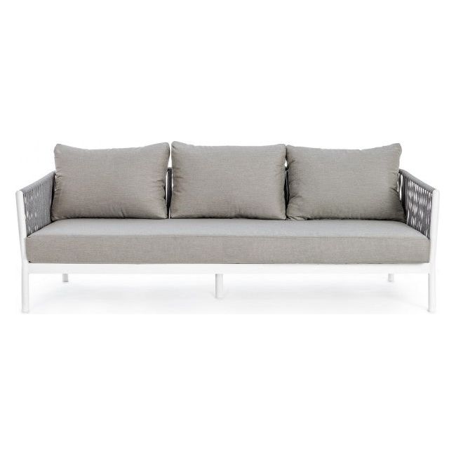 Outdoor Sofa 3er Platz mit Kissen Florencia Weiß WG20 - ZEN ZONE