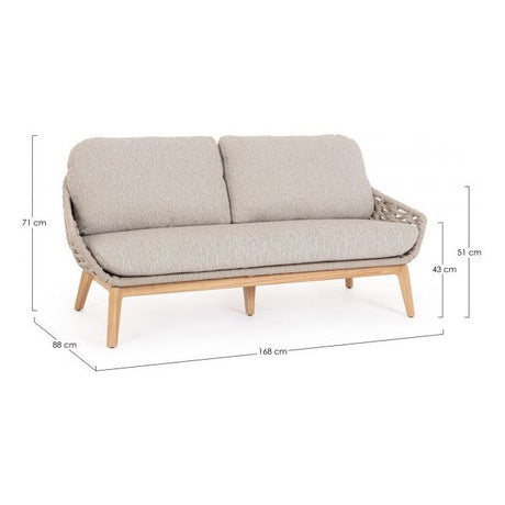 Outdoor Sofa 2-3er Platz mit Kissen Tamires Beige - ZEN ZONE