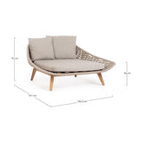 Outdoor Daybed mit Kissen Tamires Beige - ZEN ZONE