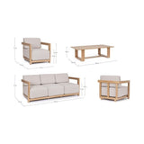 Outdoor 4er Set Lounge Theseus Natur - ZEN ZONE