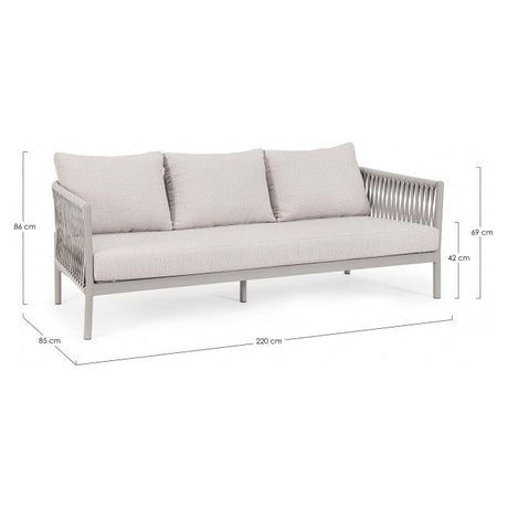 Outdoor Sofa 3er Platz mit Kissen Florencia Moon WG24 - ZEN ZONE