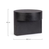 Couchtisch Stanwood Schwarz rund 50x50 - ZEN ZONE