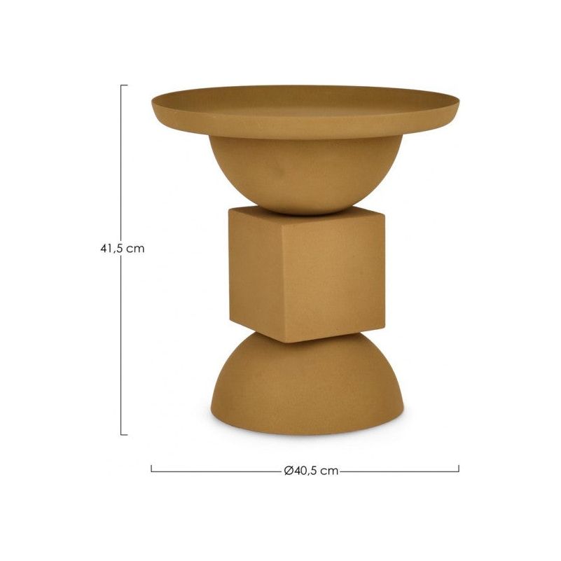 Couchtisch Alka Senffarbig rund 40,5x40,5 - ZEN ZONE