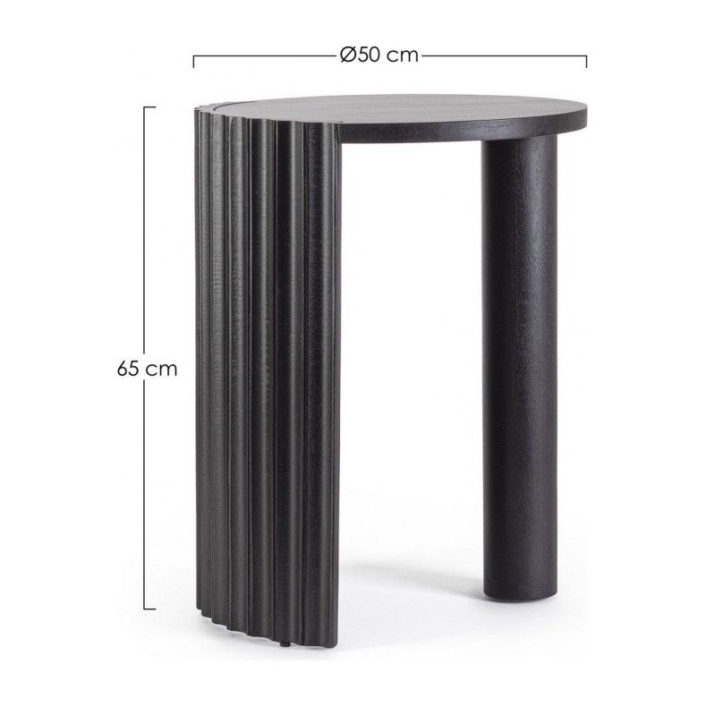 Couchtisch Orissa Schwarz rund 50x50 - ZEN ZONE