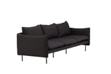 Brunskär Sofa - Mattschwarz / Schwarze Mikrofaser - ZEN ZONE Furniture