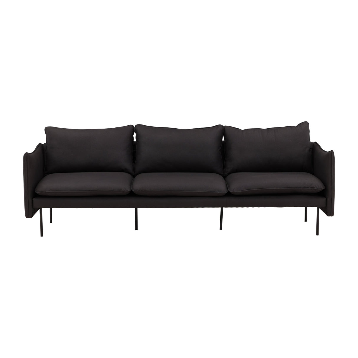 Brunskär Sofa - Mattschwarz / Schwarze Mikrofaser - ZEN ZONE Furniture