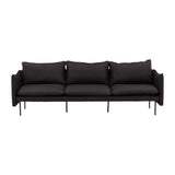 Brunskär Sofa - Mattschwarz / Schwarze Mikrofaser - ZEN ZONE Furniture