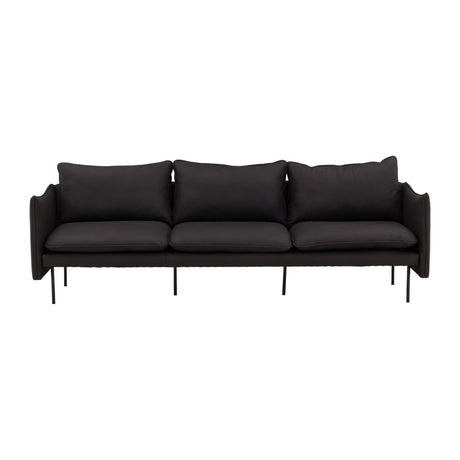 Brunskär Sofa - Mattschwarz / Schwarze Mikrofaser - ZEN ZONE Furniture