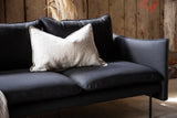 Brunskär Sofa - Mattschwarz / Schwarze Mikrofaser - ZEN ZONE Furniture