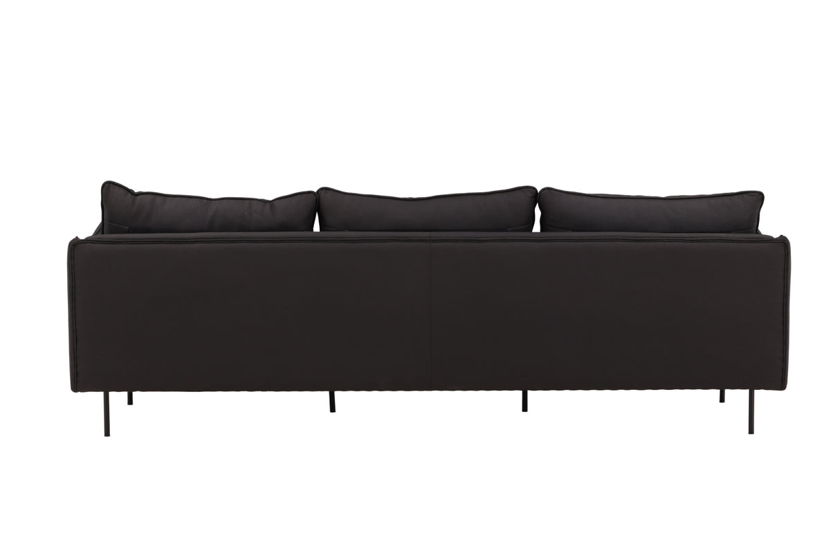 Brunskär Sofa - Mattschwarz / Schwarze Mikrofaser - ZEN ZONE Furniture