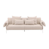 Öckerö 3-Sitzer Sofa - Weiß / Beige Leinen - ZEN ZONE Furniture