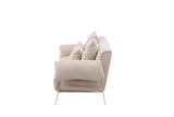 Öckerö 3-Sitzer Sofa - Weiß / Beige Leinen - ZEN ZONE Furniture