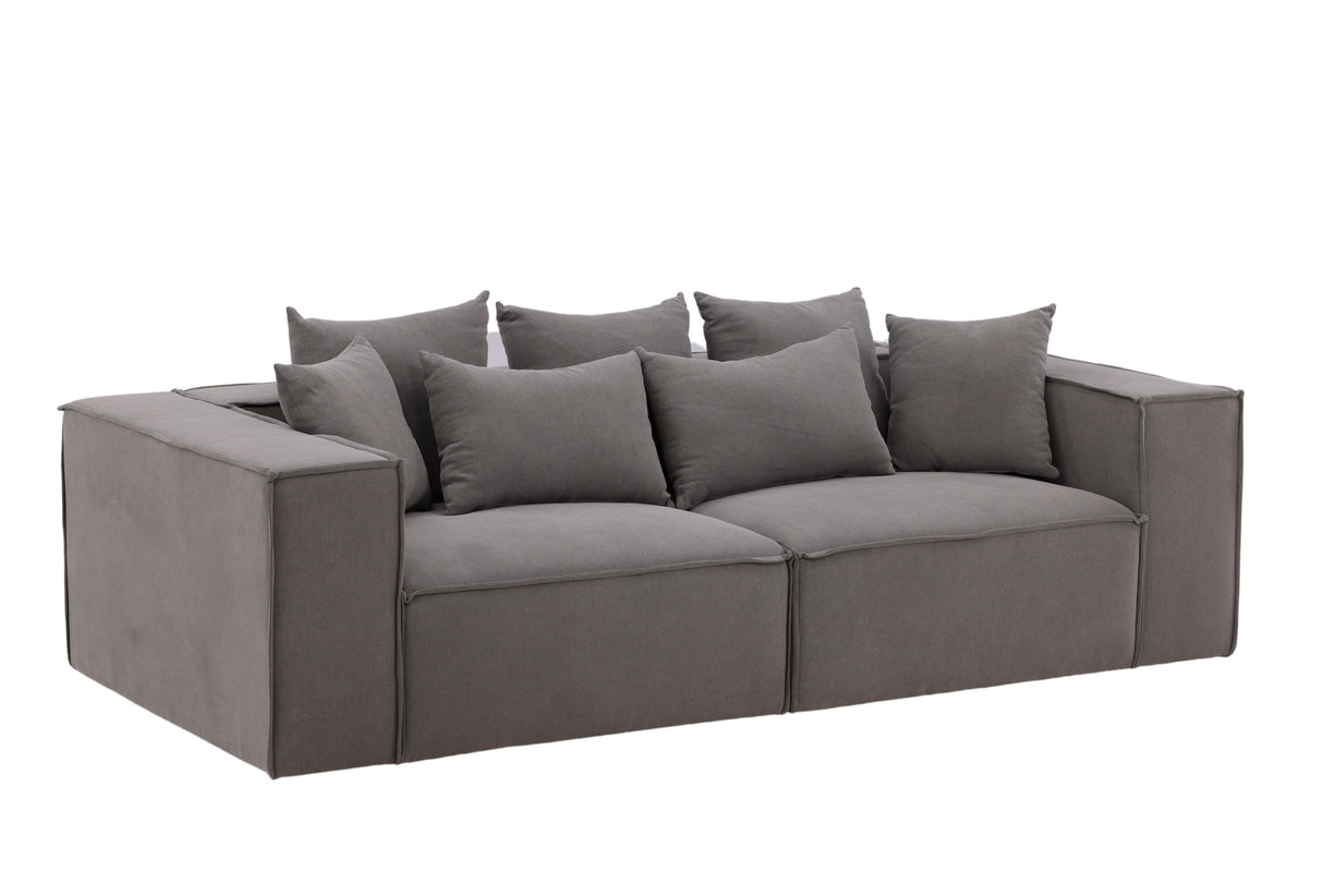 Gillholmen 3-Sitzer Sofa - Grau / Graues Leinen - ZEN ZONE Furniture