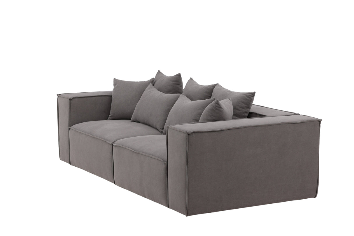 Gillholmen 3-Sitzer Sofa - Grau / Graues Leinen - ZEN ZONE Furniture