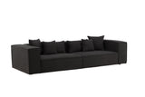 Gillholmen 3-Sitzer Sofa - Schwarz / Schwarzer Bouclé - ZEN ZONE Furniture