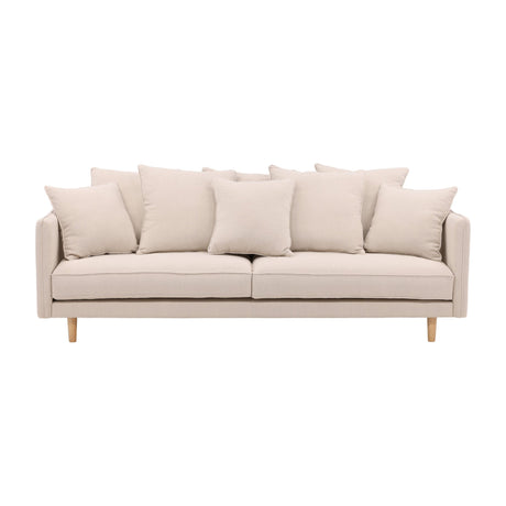 Segelskären 3-Sitzer Sofa - Whitewash / Beige Leinen - ZEN ZONE Furniture