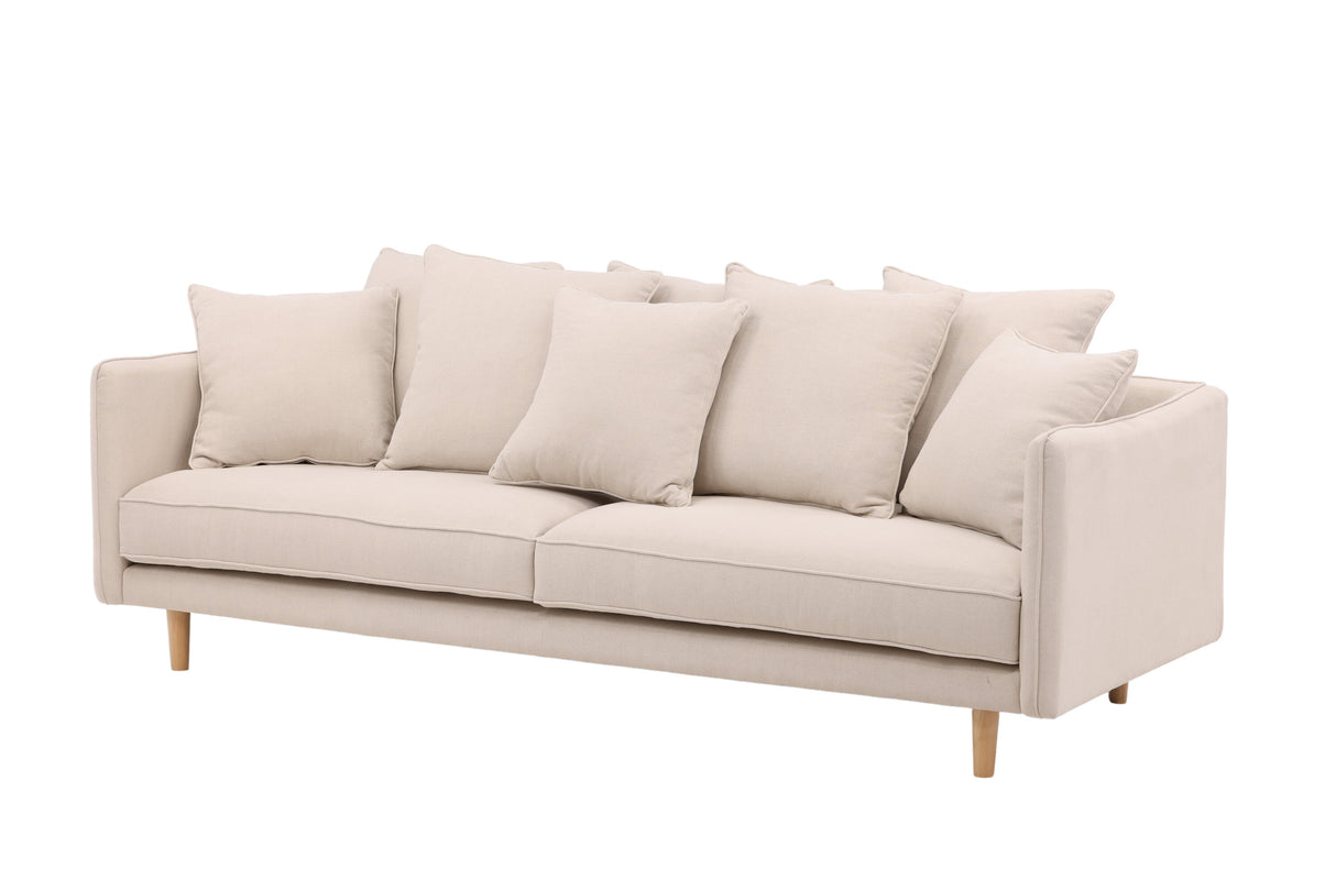 Segelskären 3-Sitzer Sofa - Whitewash / Beige Leinen - ZEN ZONE Furniture