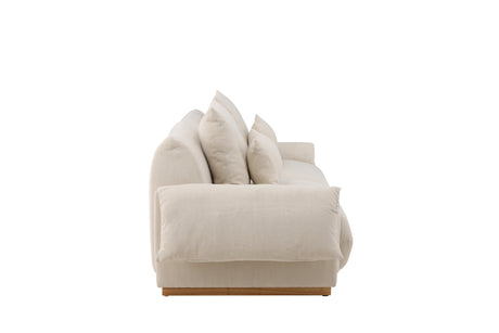 Mollösund 3-Sitzer Sofa - Beige Leinen - ZEN ZONE Furniture