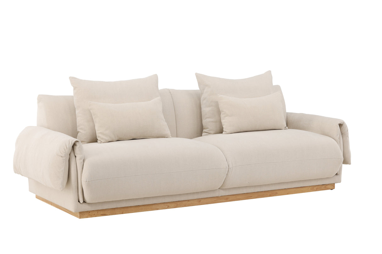 Mollösund 3-Sitzer Sofa - Beige Leinen - ZEN ZONE Furniture