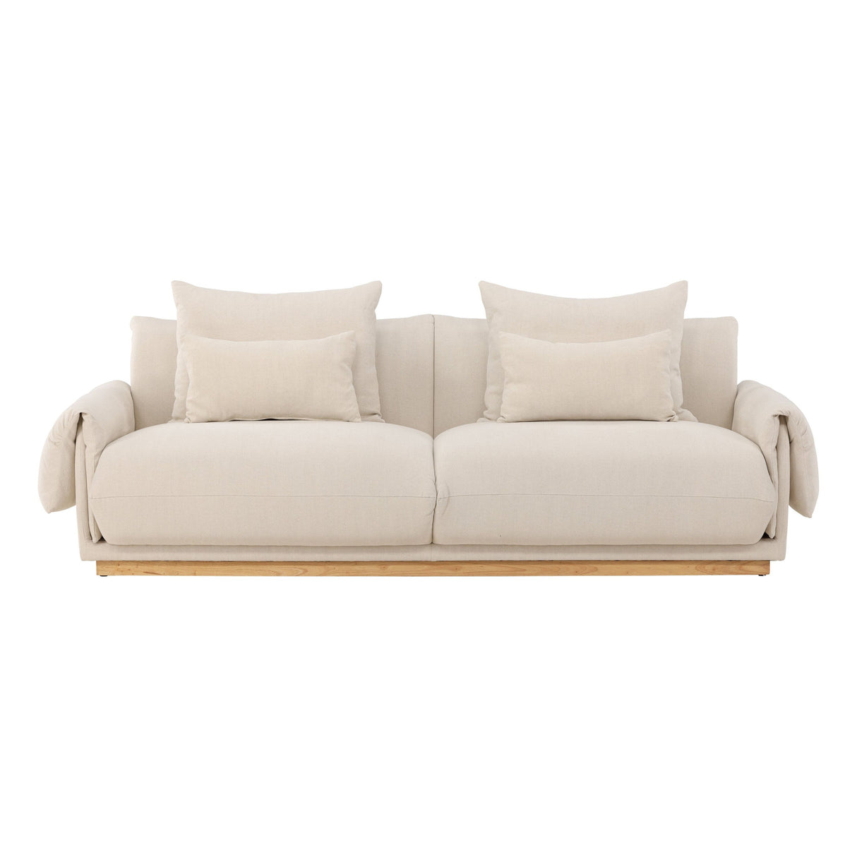 Mollösund 3-Sitzer Sofa - Beige Leinen - ZEN ZONE Furniture