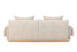 Mollösund 3-Sitzer Sofa - Beige Leinen - ZEN ZONE Furniture