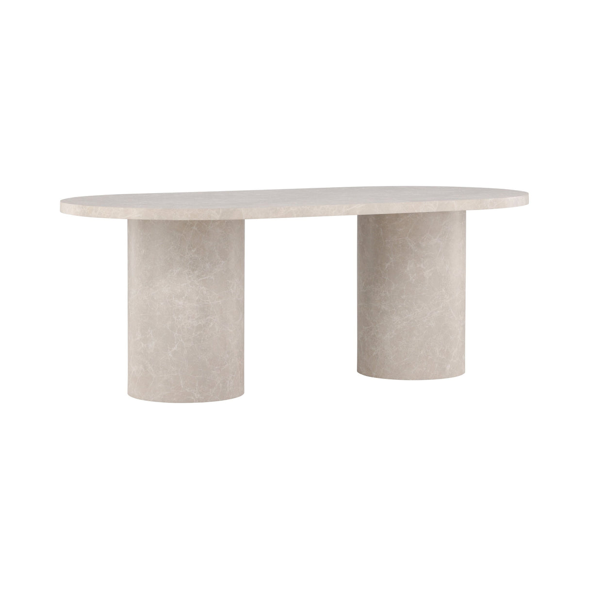 Narvik Esstisch - Beige Marmoroptik 100x200 cm - ZEN ZONE Furniture