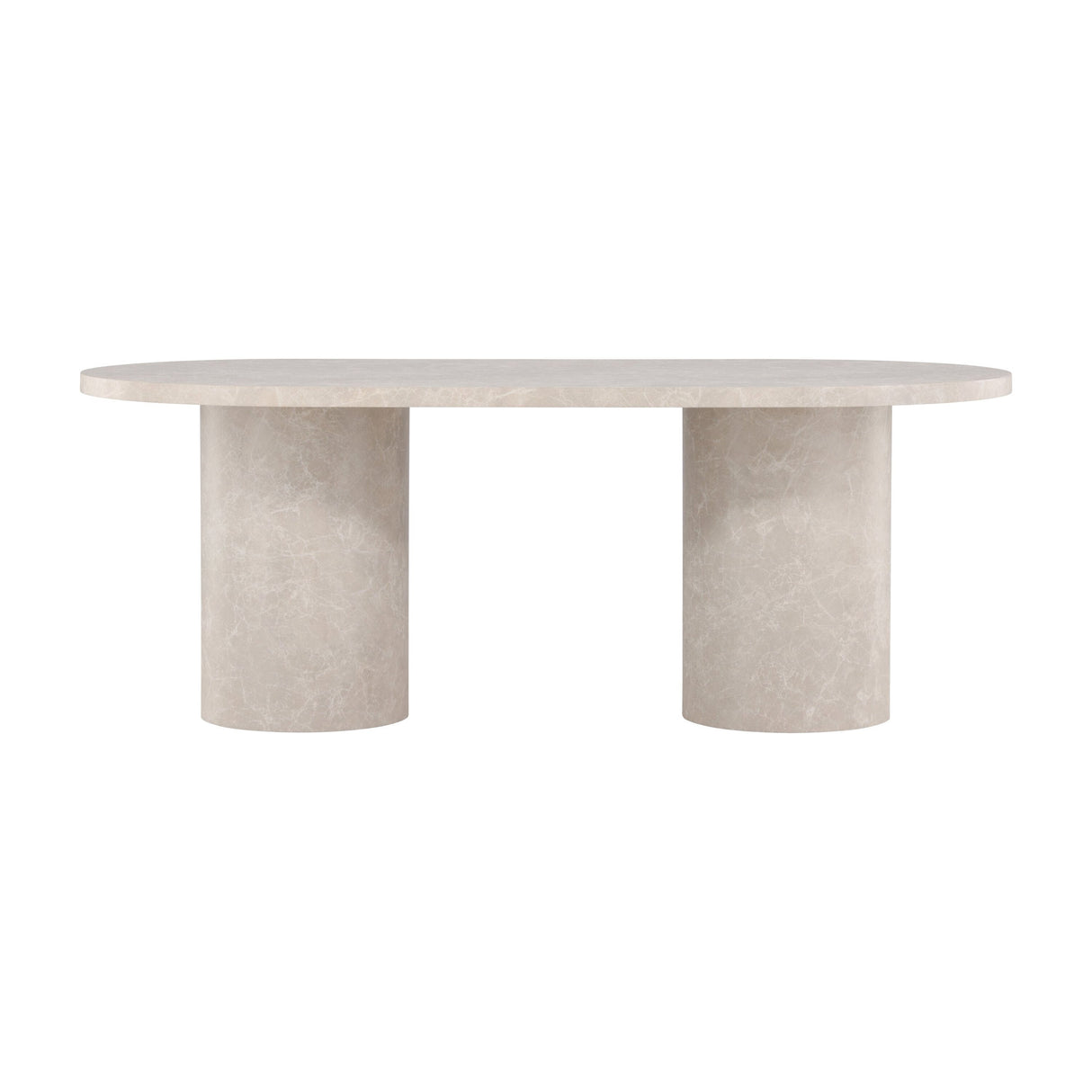 Narvik Esstisch - Beige Marmoroptik 100x200 cm - ZEN ZONE Furniture