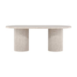 Narvik Esstisch - Beige Marmoroptik 100x200 cm - ZEN ZONE Furniture